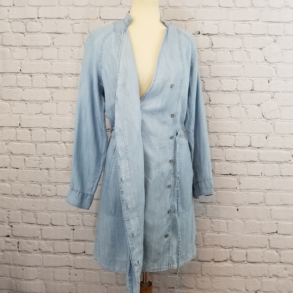 Lou and Grey Denim Chambray Dress, Size S - Picture 11 of 14